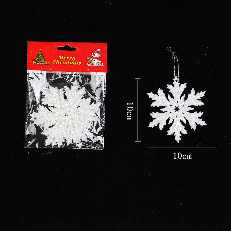 Snowflake String Windows Decorations for Christmas Party - PVC Pendant Set