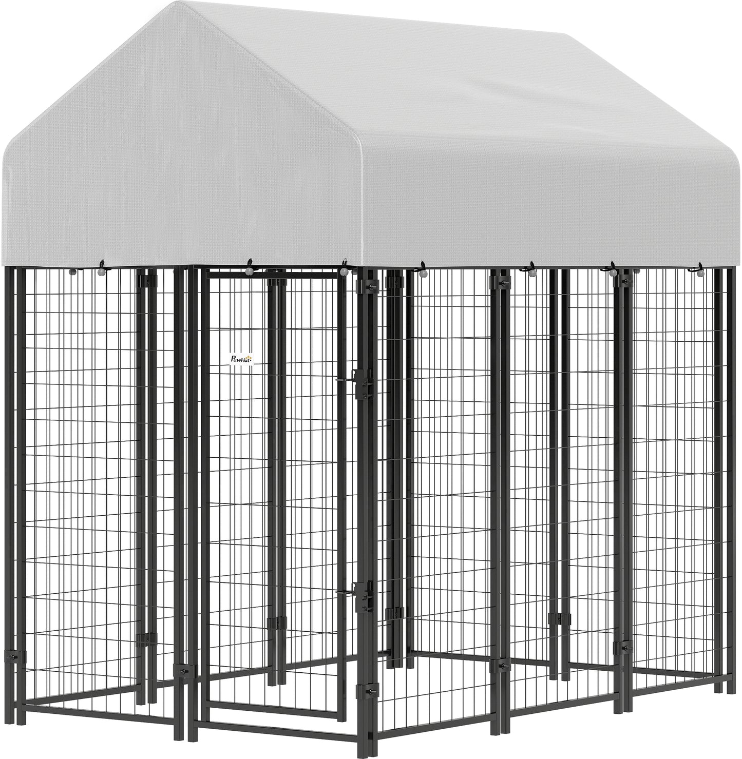 Heavy Duty Outdoor Dog Kennel with Roof, 6x4x6 Enclosure, Escape-proof Lock