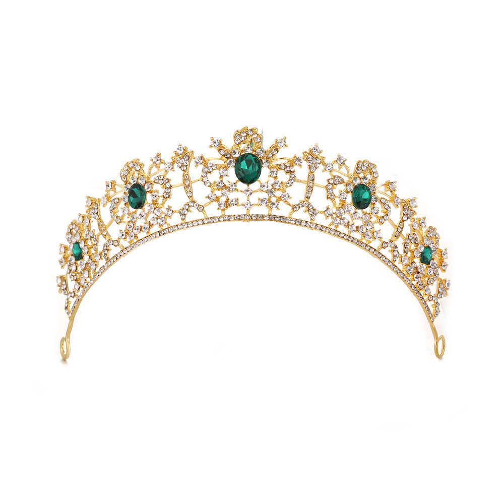 Baroque Flower Hair Clip - Gold, White, Diamond, Emerald