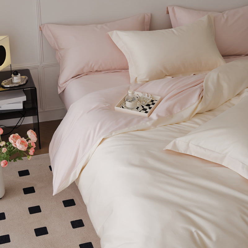 Pure Cotton Four-Piece Bed Set - All Cotton Bed Sheets for Home