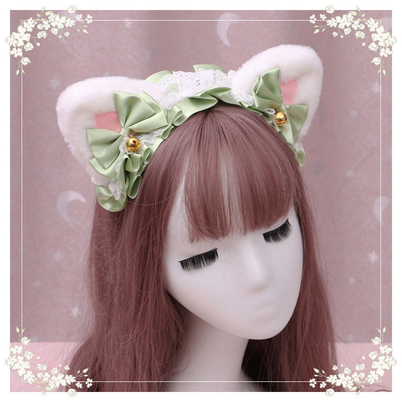 Lolita Cat Ear Headband with Lace - Hair Accessory