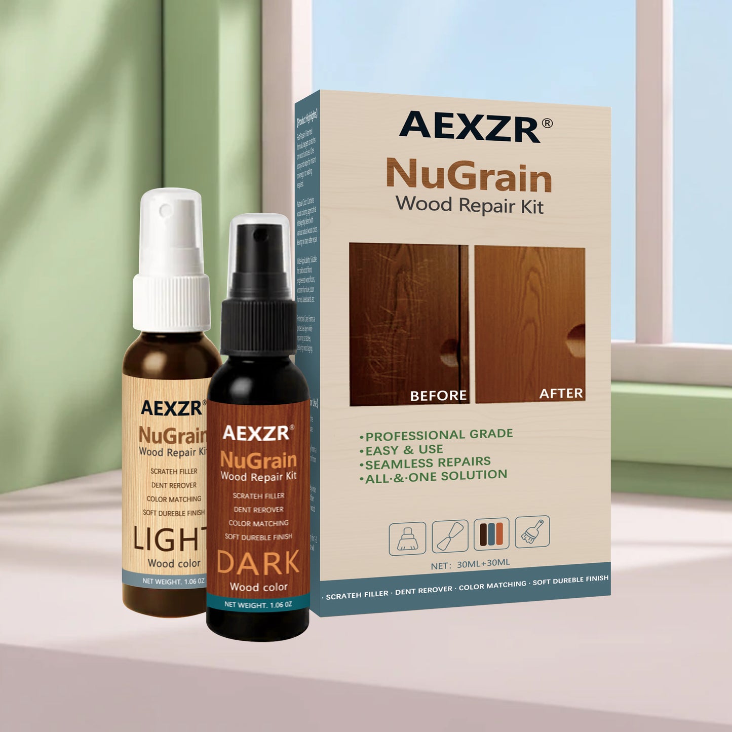 Wooden Floor Home Repair Spray 30ml - Indoor Dust & Moisture Control