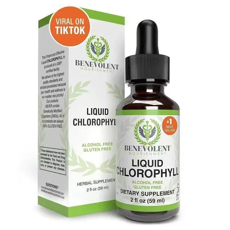Chlorophyll Liquid Drops - 60ml Detox & Body Odor Support