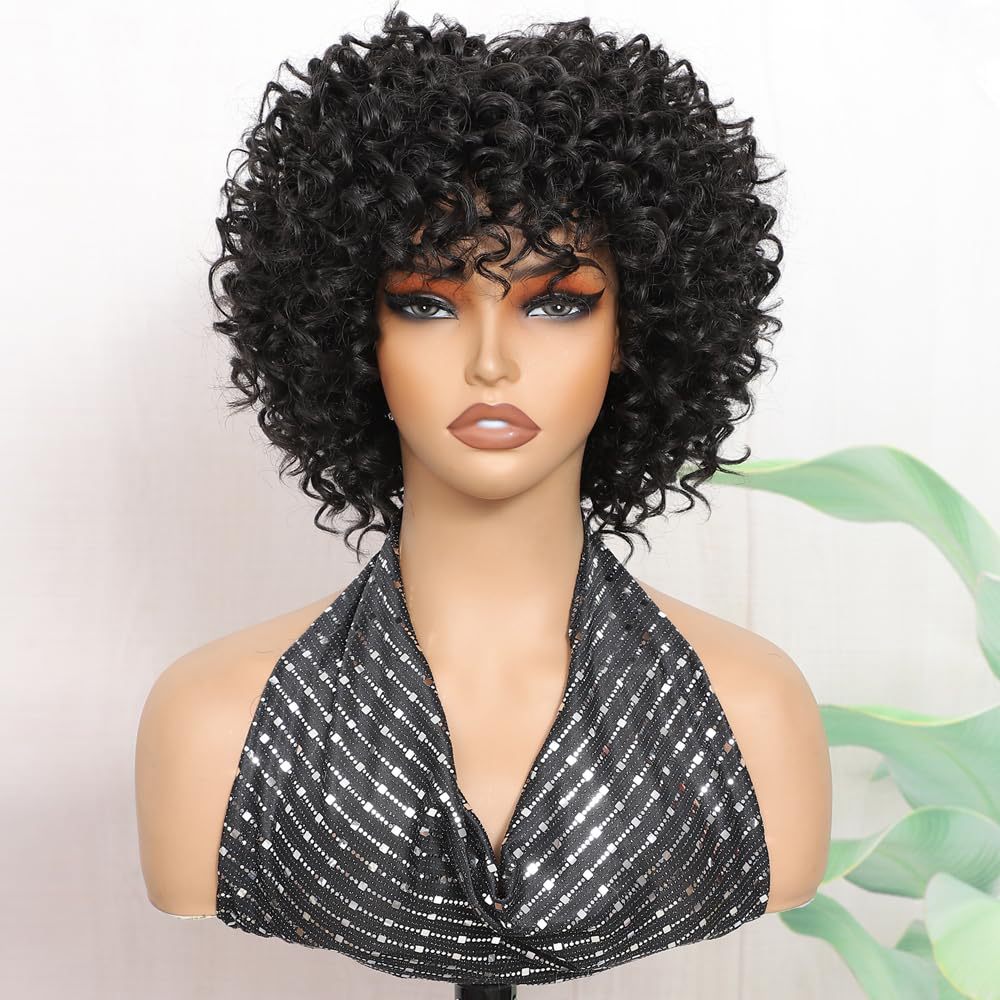 Women’s Synthetic Curly Wavy Wig for Hair Styling & Volume