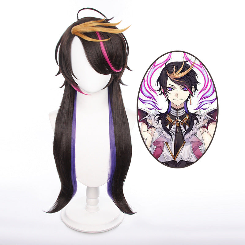 Anime Cosplay Wig Long Straight Hair Highlights - Multi Color