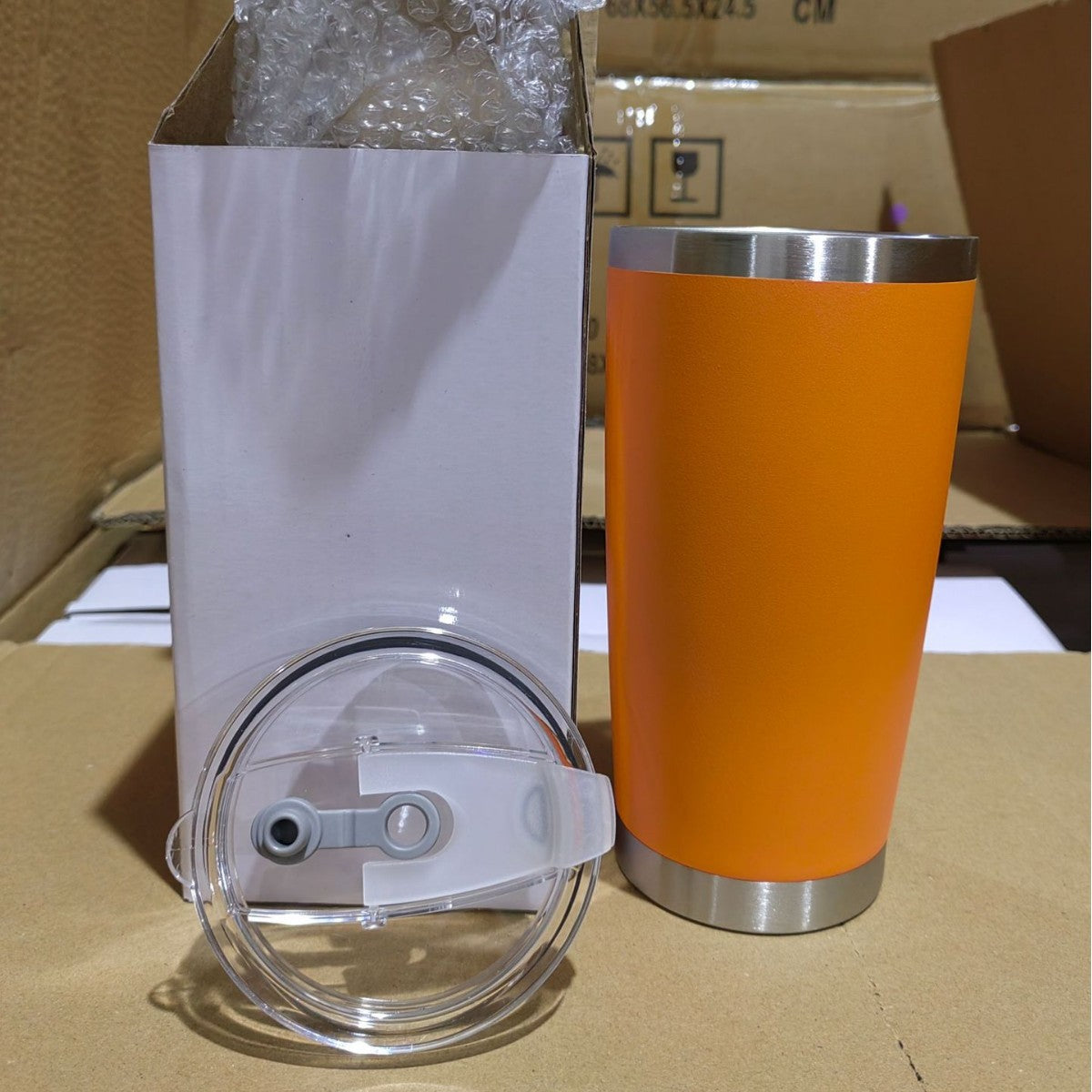 20oz Double-Wall Stainless Steel Car Mug - Vacuum Insulated Drinkware