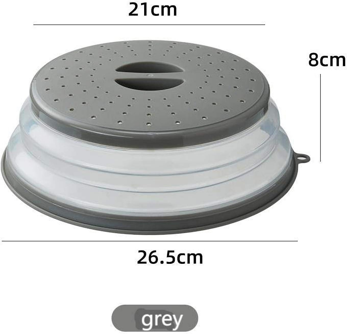 Microwave Splatter Cover Vented Food Guard with Hook Hole - Kitchen Gadget