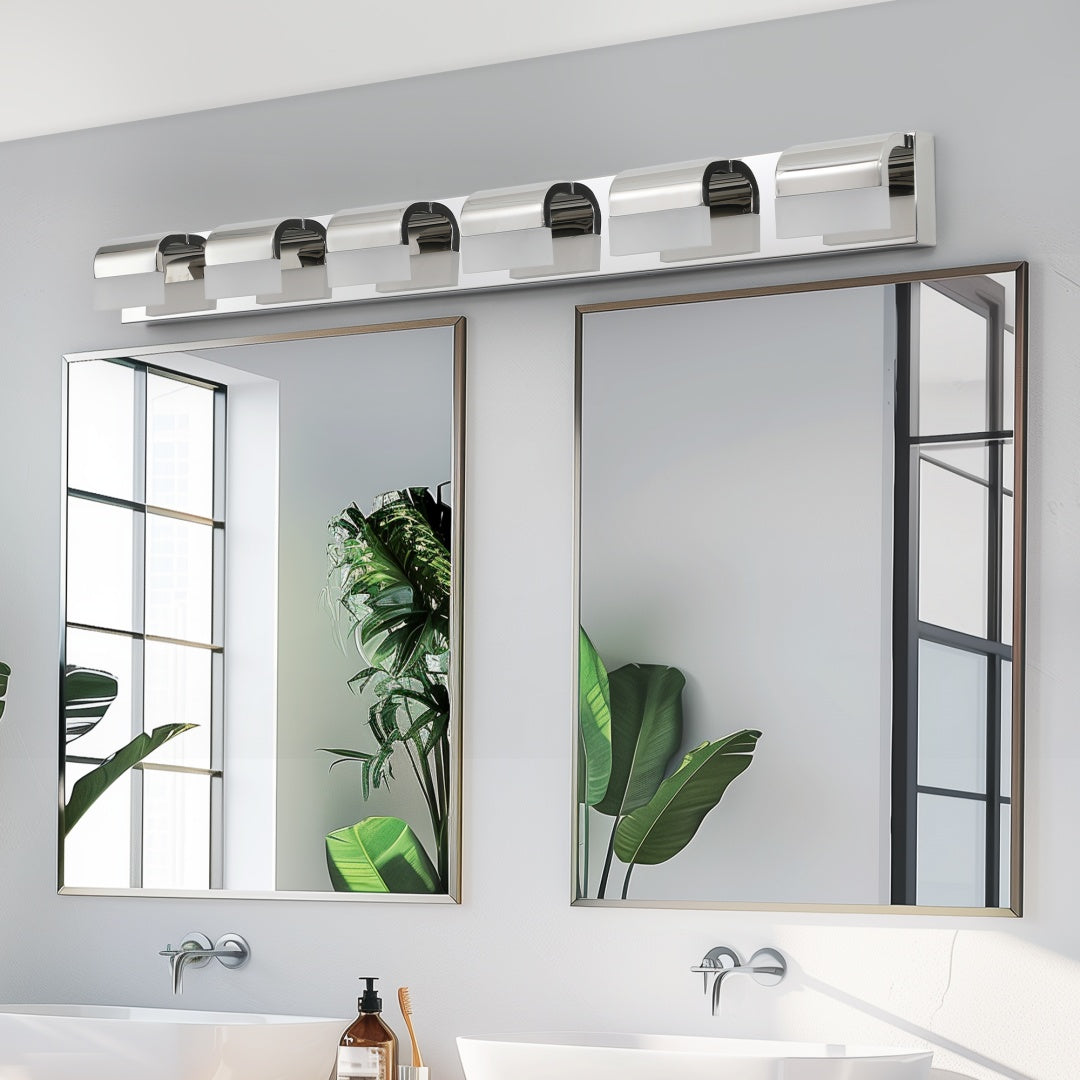 6-Light Modern Bathroom Vanity Light - LED Over Mirror Fixture