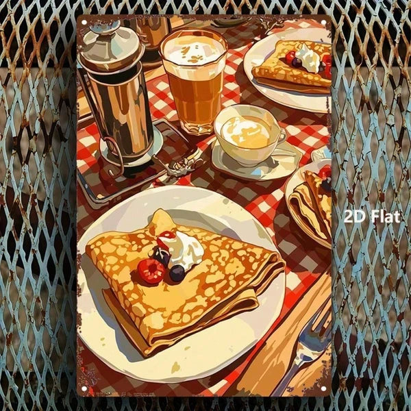 Metal Tin Wall Decoration - 20 cm x 20 cm Art Sign