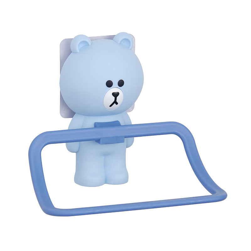 Children's Toothbrush Cup Holder Rack with Suction Cup - Multiple Colors