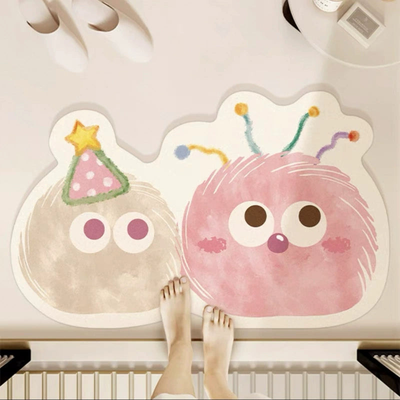 Anti Slip Bath Mat 40x60cm Absorbent Non-Slip Floor Carpet Bathroom Safety Rug