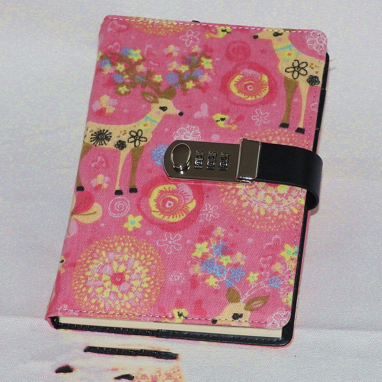 Locked Diary Journal Notebook Ethnic Style Creative Notes Thickened Faux Leather