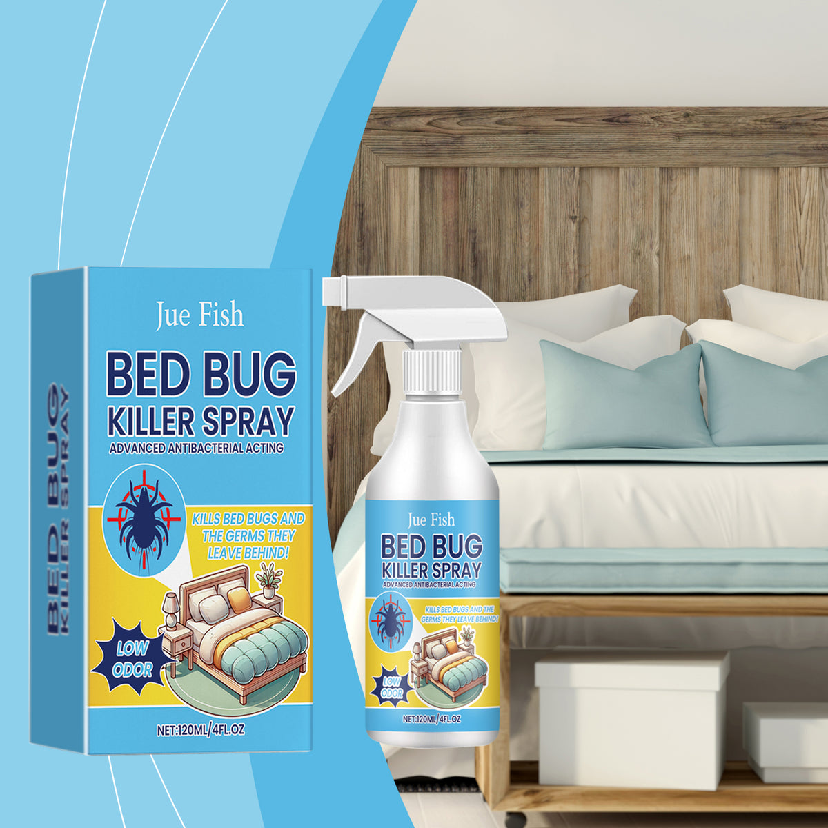 Bedbug Spray - 120ml Pest Control Insect Repellent for Home