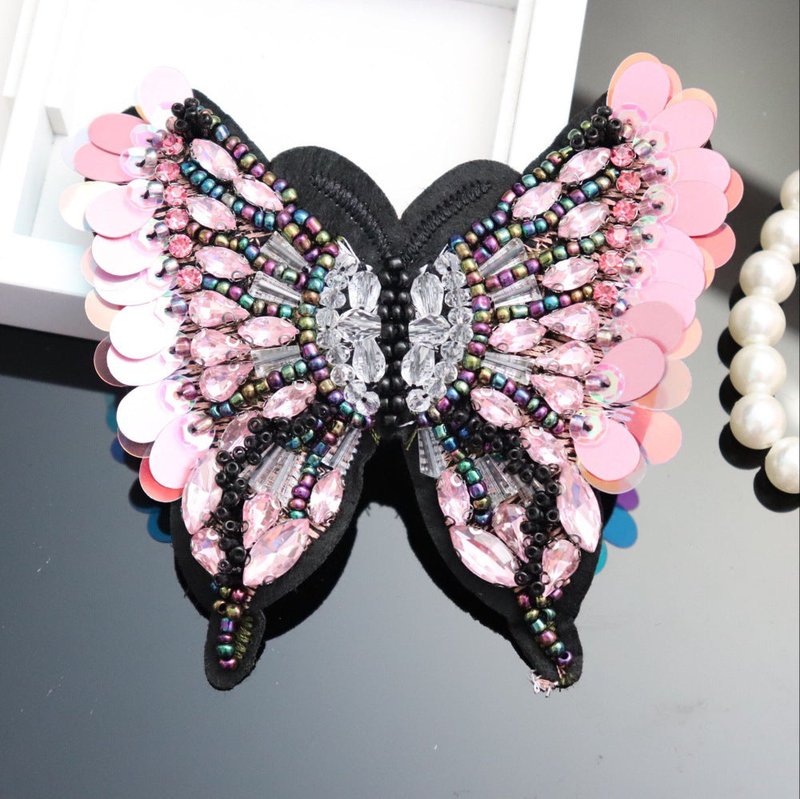 Butterfly Cloth Stickers for DIY Sewing & Craft Projects - Beaded Decor