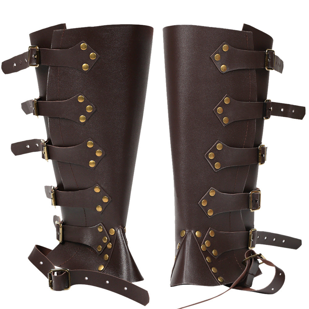 Medieval Knight PU Leather Shoe Covers for Fencing - Multiple Colors