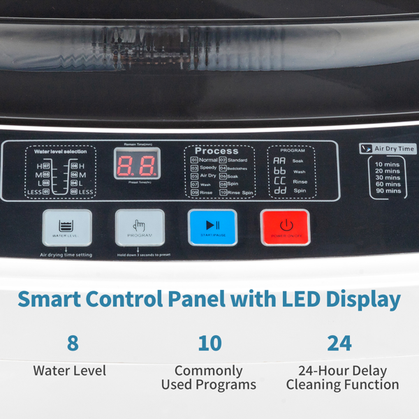 Full-Automatic Washing Machine Top Load Portable Compact Laundry