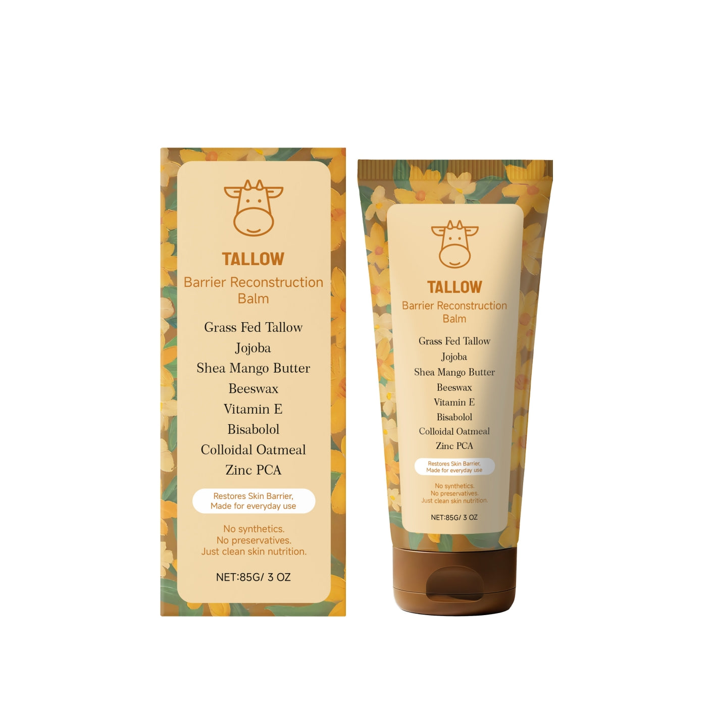 Tallow Barrier Reconstruction Balm 100g Face Skin Care Cream for Sensitive Skin