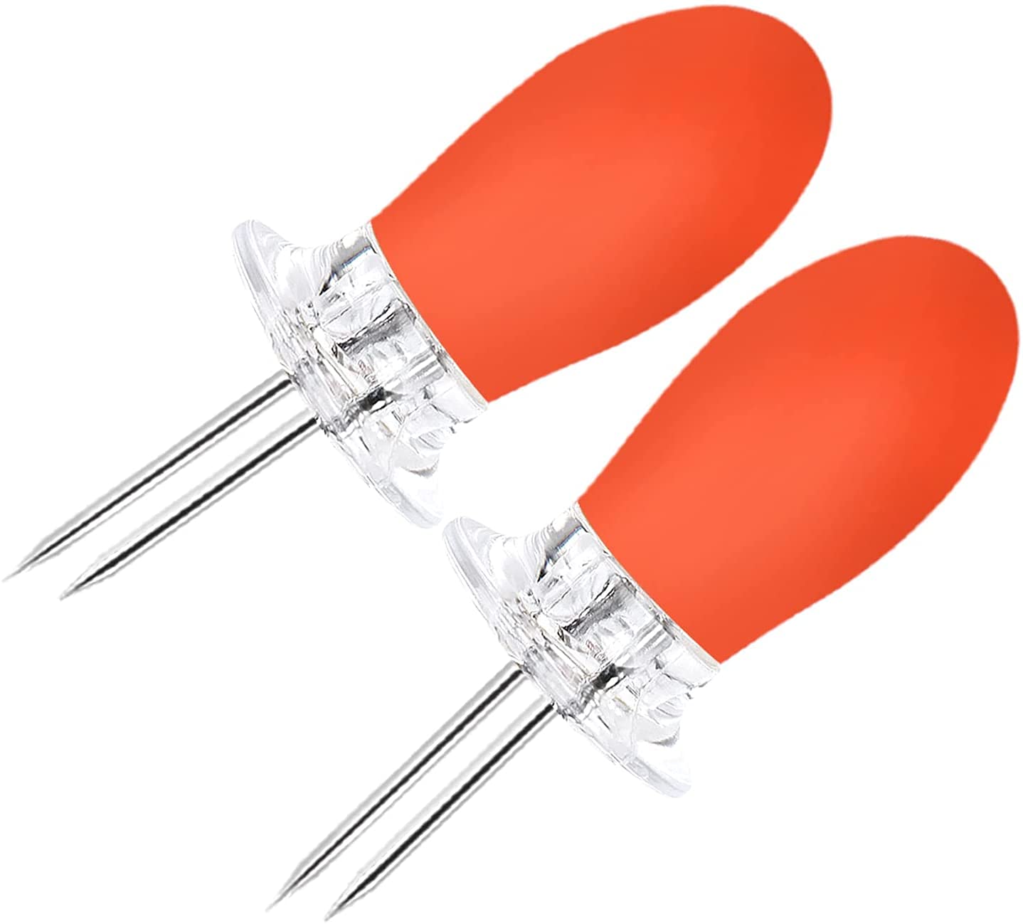 10-Pack Stainless Steel Corn Holders with Ergonomic Handles