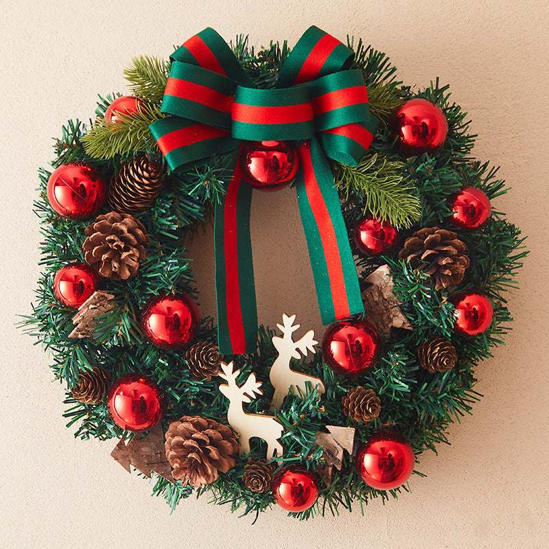 40cm Deer Garland Christmas Decoration Handmade PVC Holiday Ornaments