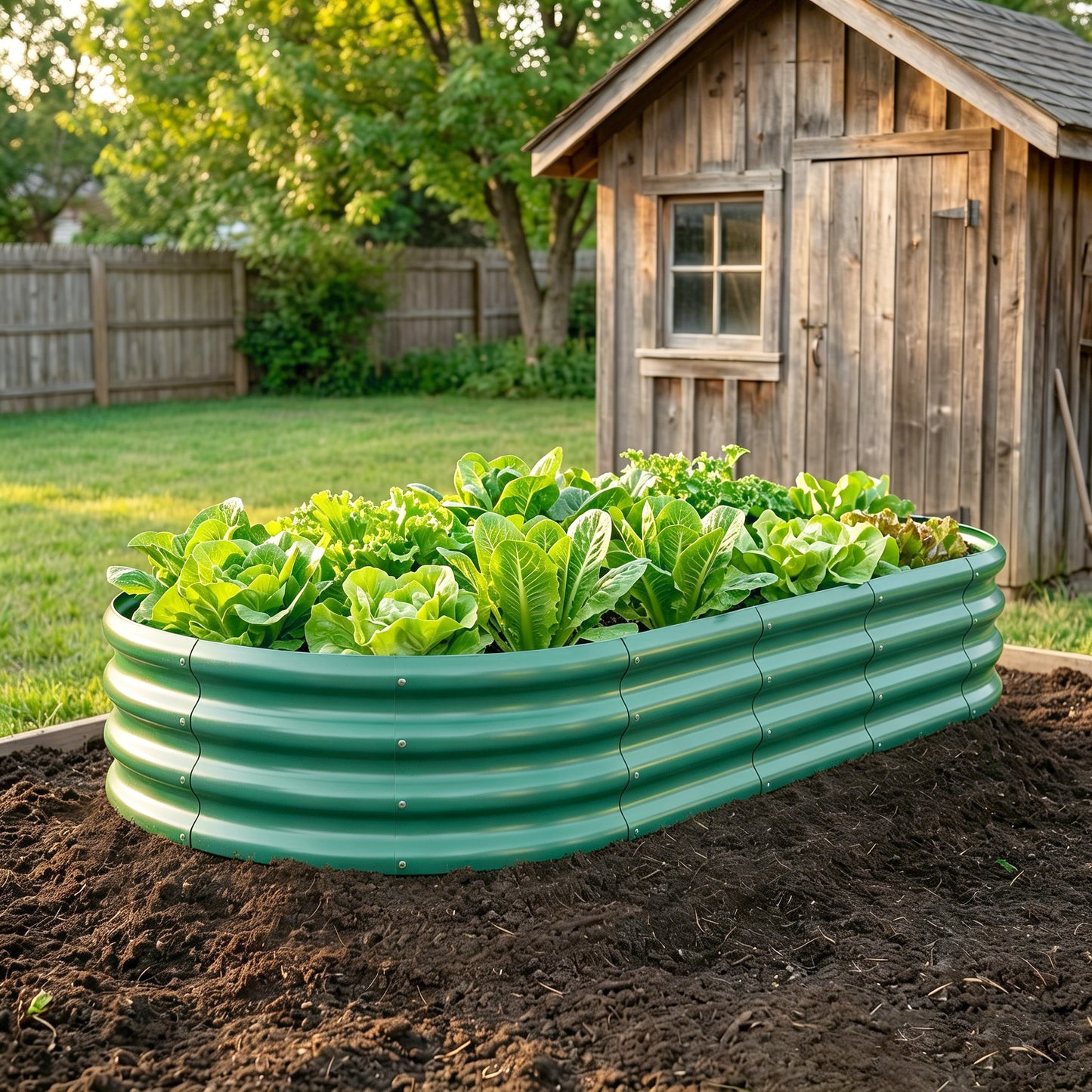 Galvanized Raised Garden Bed 6x3x1ft - Heavy Duty Metal Planter Box