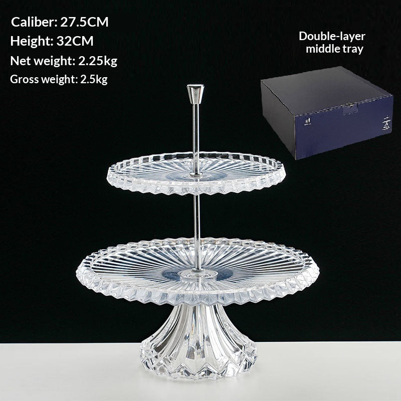 Elevated Glass Fruit and Candy Tray - Modern Minimalist Home Storage