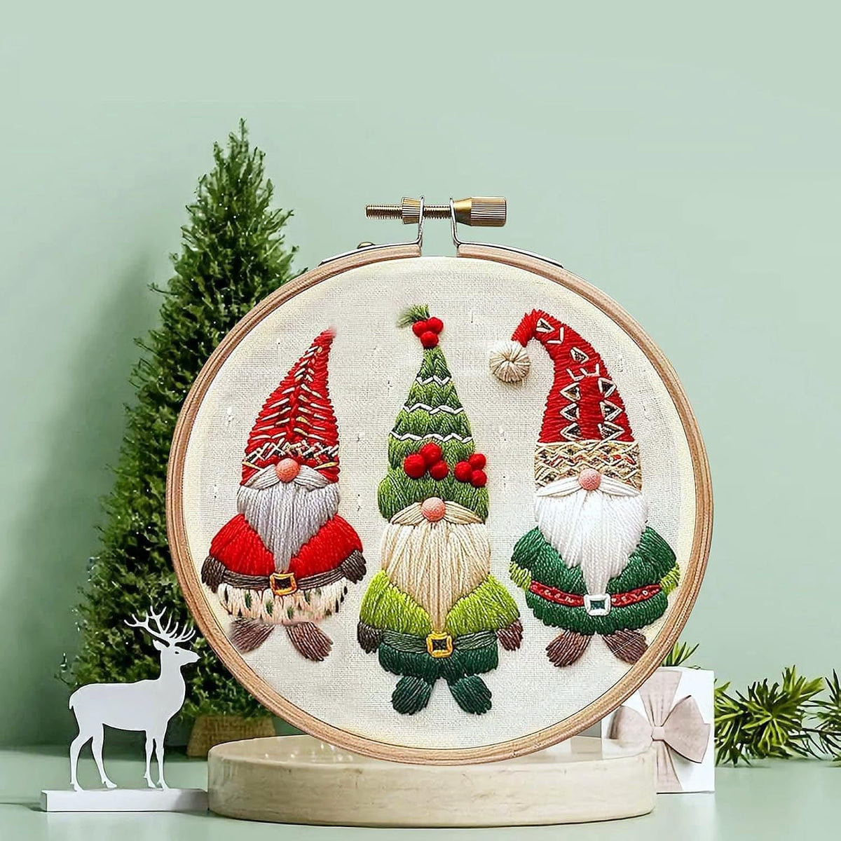 Embroidery Christmas Craft Kit - DIY Embroidery Material for Festive Decorations