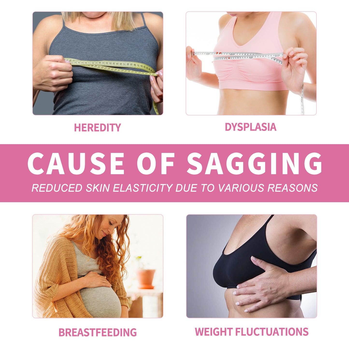 Breast Lift Firming Patches - 4 Piece Set for Sagging Skin Enhancement