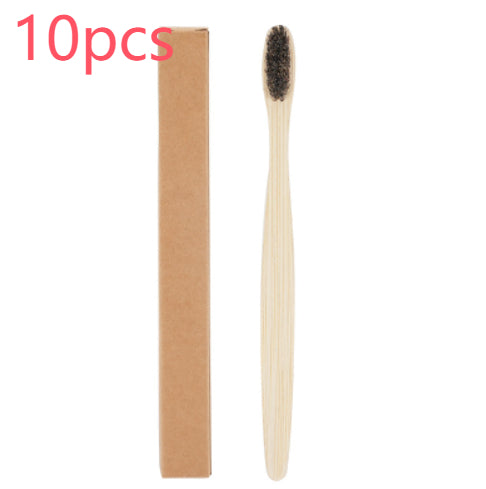 Eco-Friendly Bamboo Toothbrush with Pig & Horse Hair - Degradable & Soft