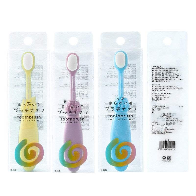Children's Soft Hair Toothbrush Set - Colorful Gentle Hair Comb for Kids