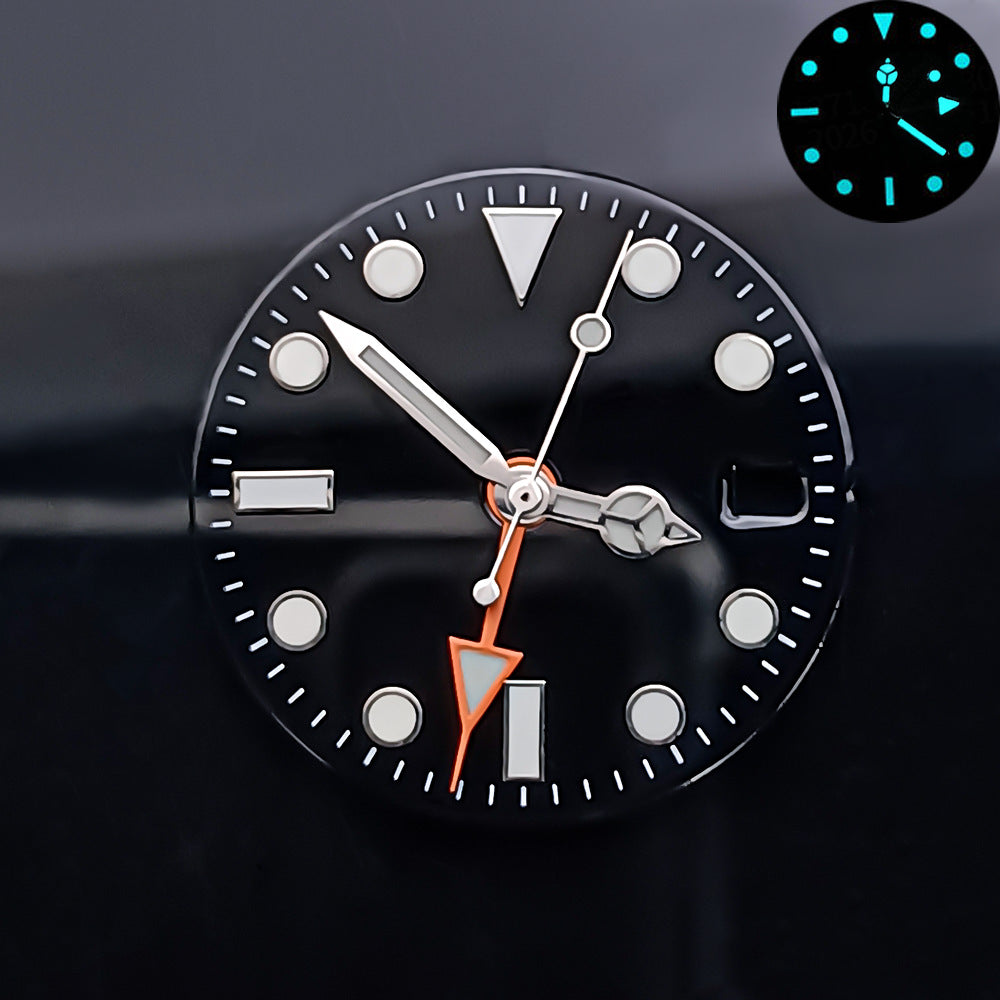 39.5mm Watch Case Components for NH34 Mechanical Movement - Silver