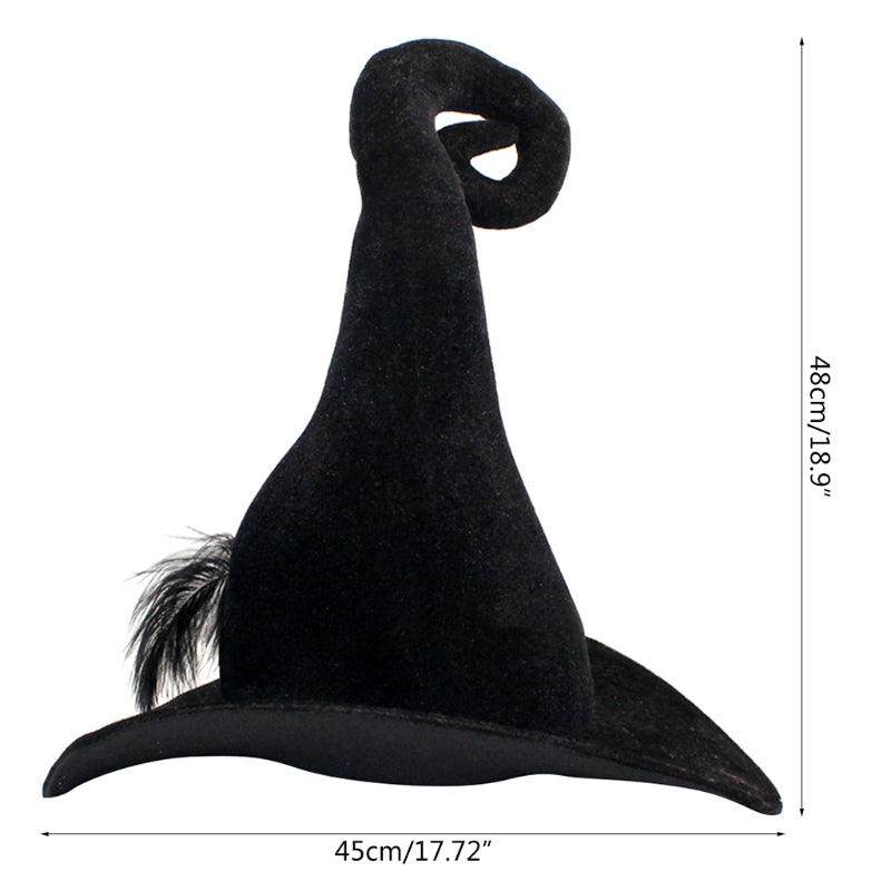 Black Festive Party Hat for Halloween & Celebrations