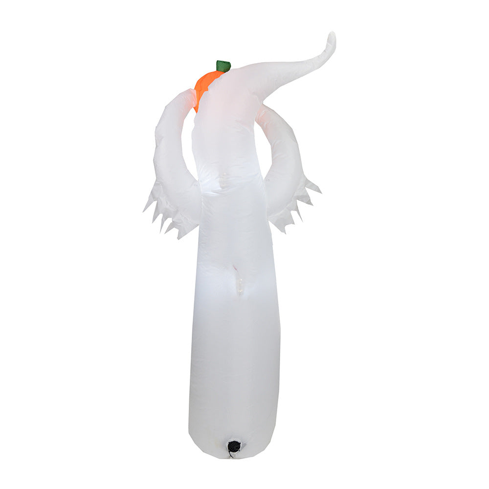 Inflatable Pumpkin Lamp Garden Decoration with LED Lighting - White