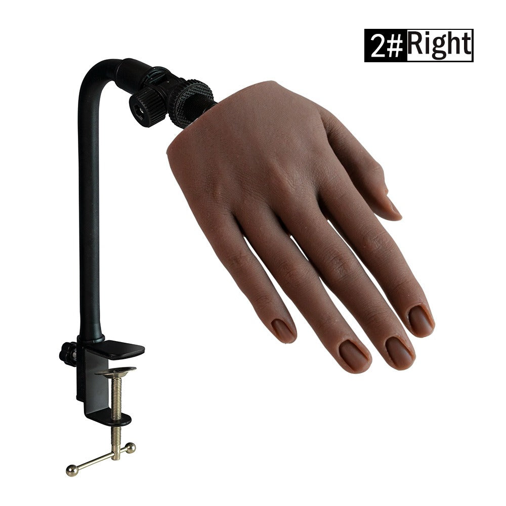 Nail Art Practice Hand Model Silicone Fake Realistic Training Fingers