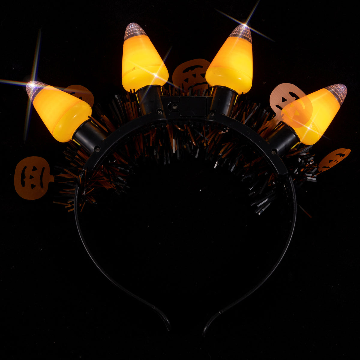 Halloween Ghost Luminescent Headband with Candy Corn and Pumpkin Designs