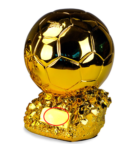 Football Trophy 21cm MVP Award Gold Plating Celebration Decor