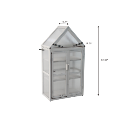 Mini Greenhouse Kit - Outdoor Plant Stand with Adjustable Shelves