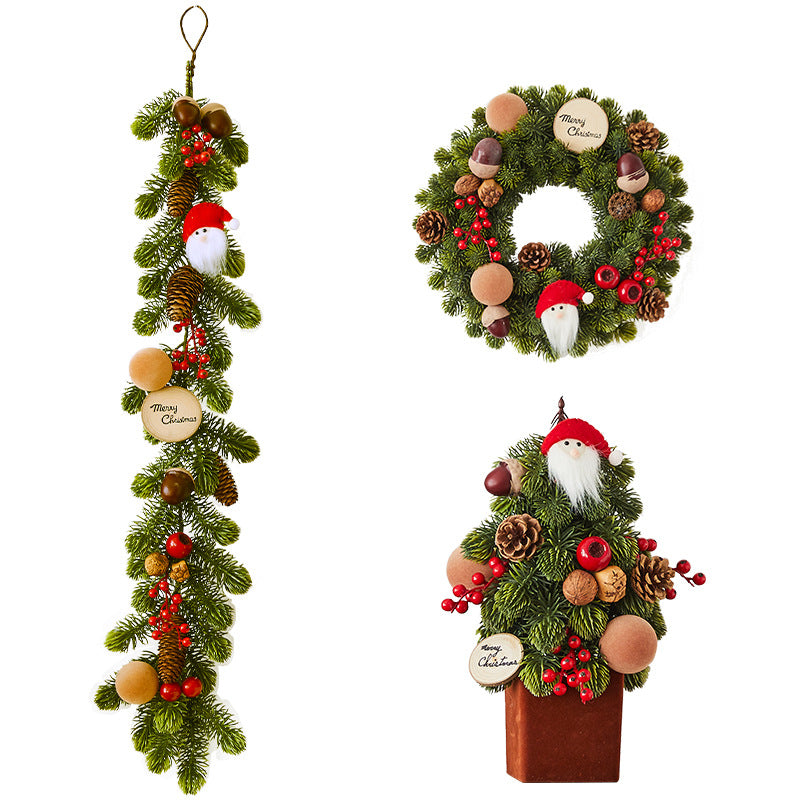 Christmas Wreath Cane Decorations for Holiday Home Decor
