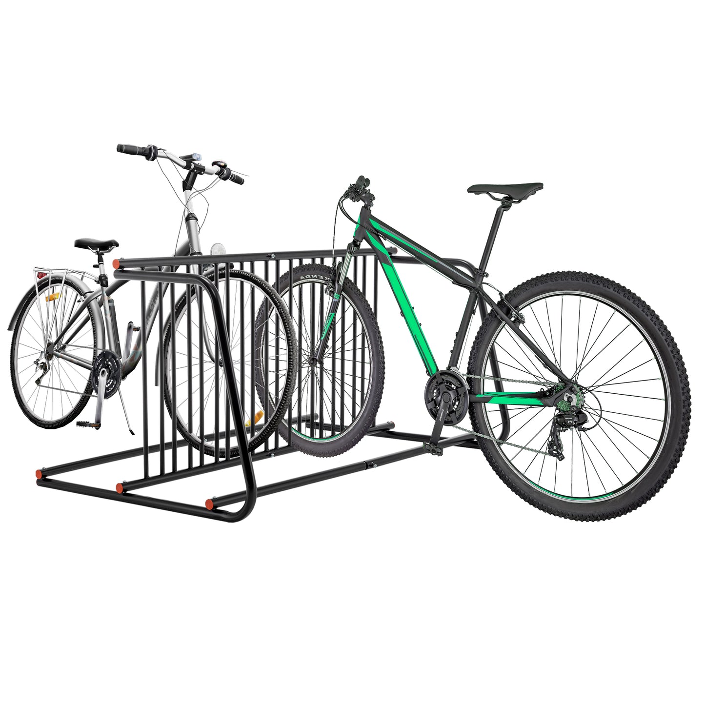 10 - Bike Floor Rack, Easy Assembly Modern Metal Double Sided