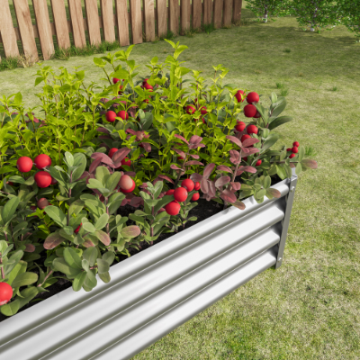 Metal Raised Garden Bed 4x2x1ft for Flowers Vegetables Herbs Outdoor Planter