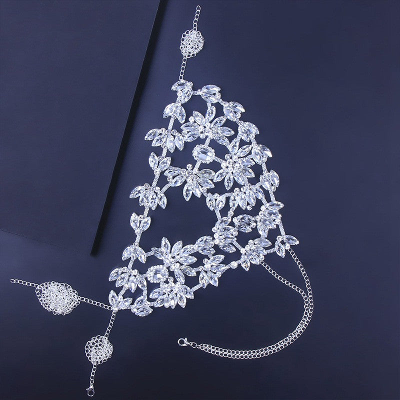 Rhinestone Fashion Mask - White