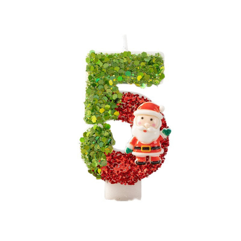 Santa Claus Digital Candle Handmade Diy Christmas Decoration Set