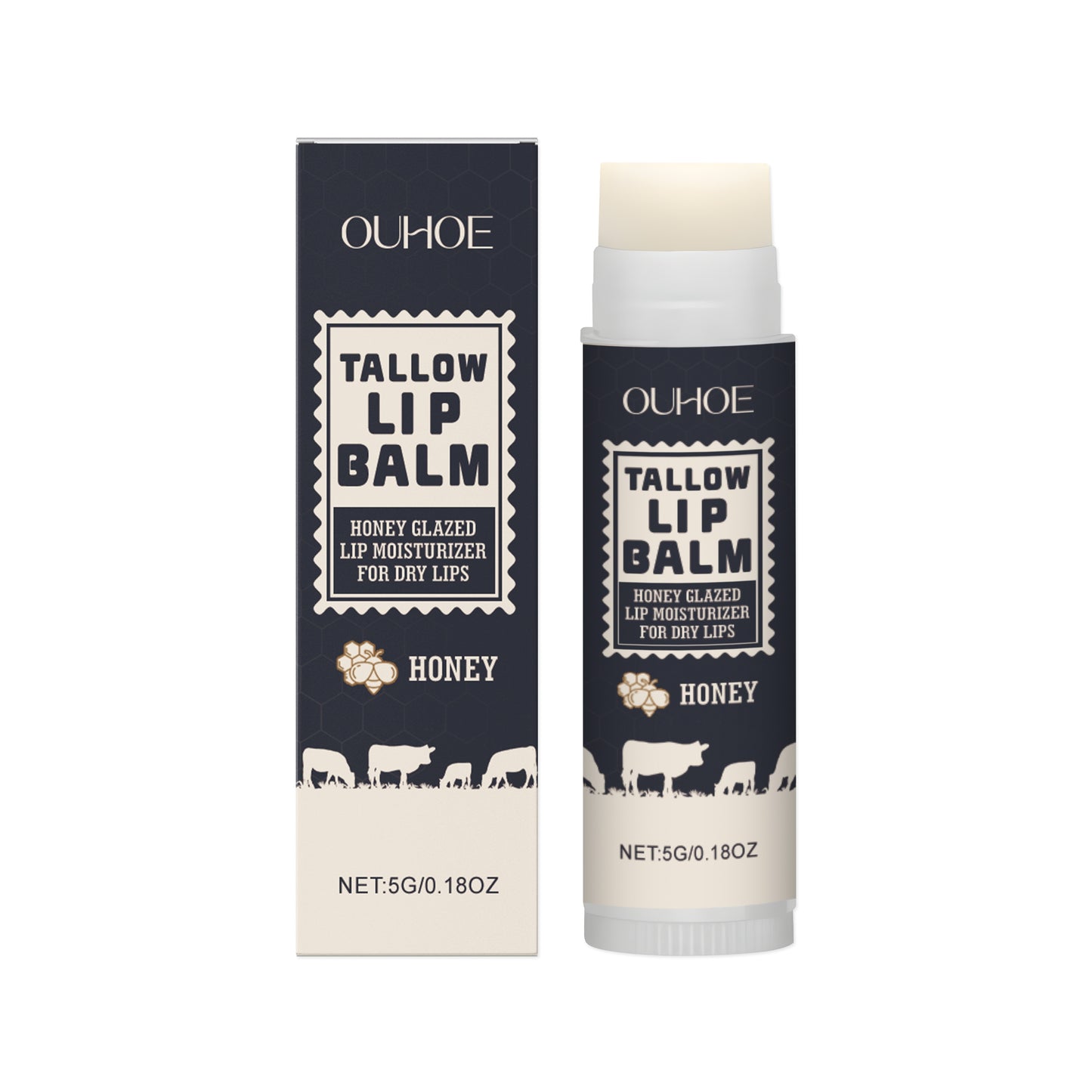 Butter Lipstick 5g - Hydrating Lip Balm with Honey & Vitamin E - Multiple Quantities