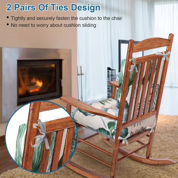 Waterproof Rocking Chair Cushion Set - Comfortable Oxford Cloth