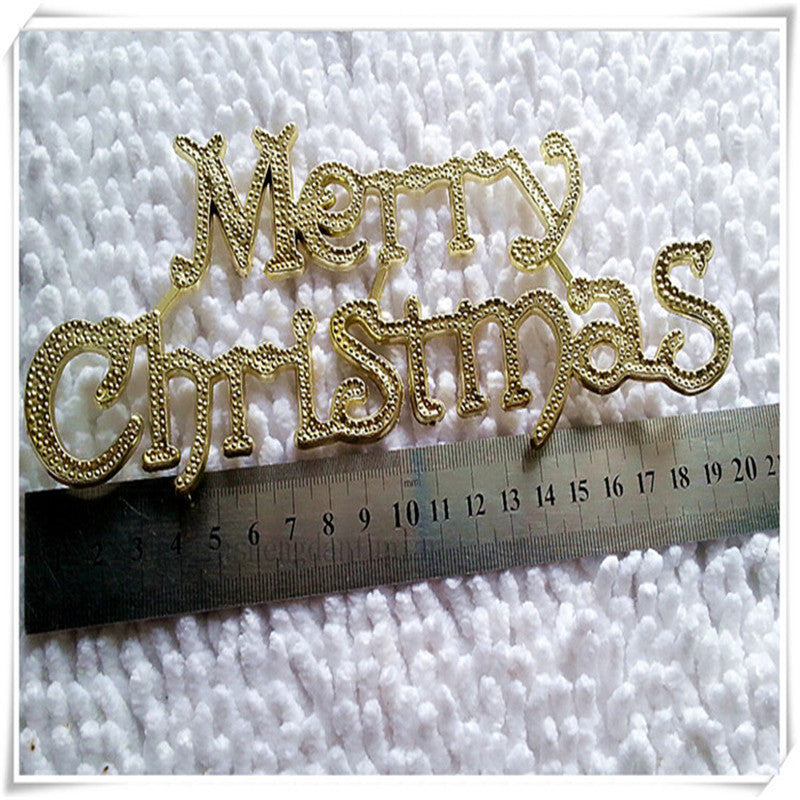 Christmas Letter Pendant Decor 40cm Gold Holiday Gift for Festive Home Decor