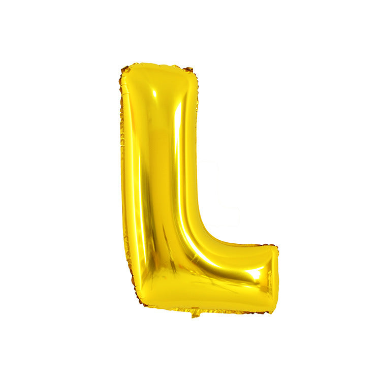 Gold Letter Balloon Set for Birthday Wedding Celebration - Aluminum Foil Party Decor