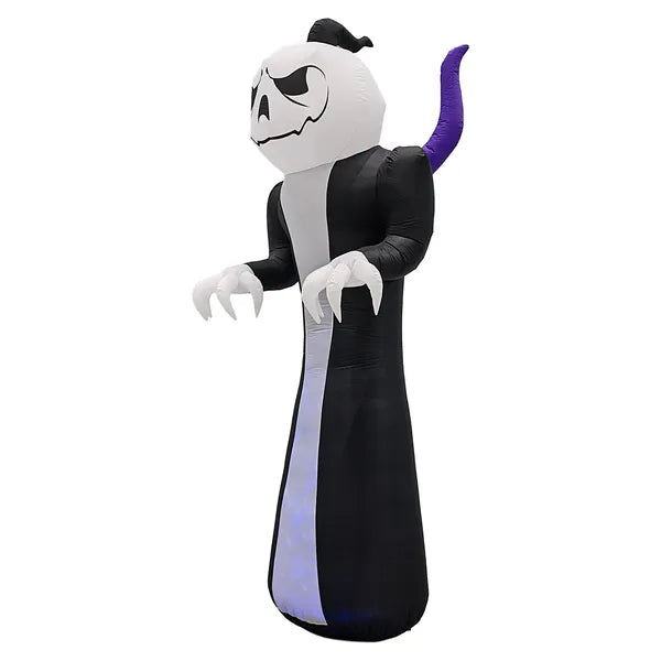 12FT Giant Grim Reaper Inflatable Halloween Decoration with LED Flame