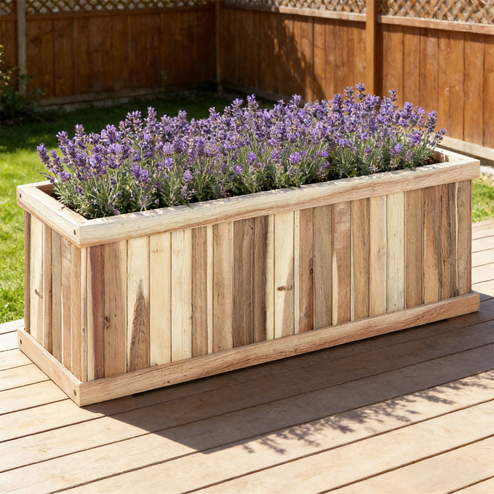 Natural Acacia Wood Raised Garden Bed Planter Box - 36" x 12"