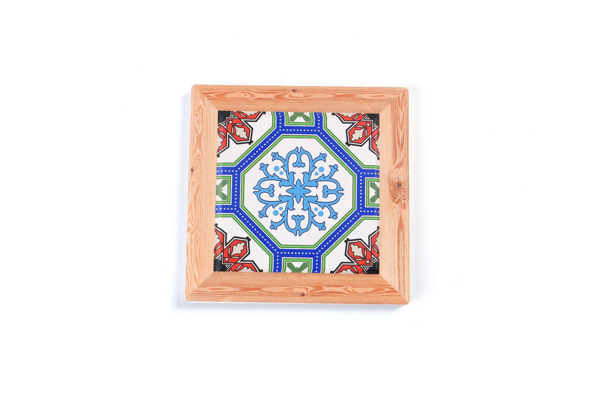 Chinese Style Ceramic Cork Cup Mat - Dinnerware, Non-Slip Coaster Set
