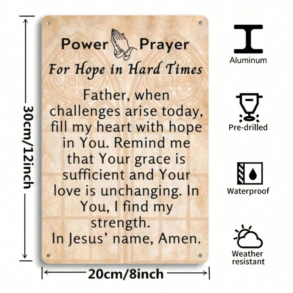 Bohemian Christian Prayer Poster - 8x12 Inch Wall Art