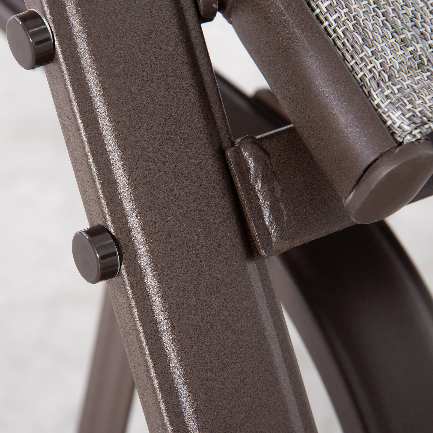 Outdoor Glider Chair with Steel Frame & Mesh Fabric - Gray